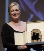 Meryl Streep fue reconocida por su carrera en el cine